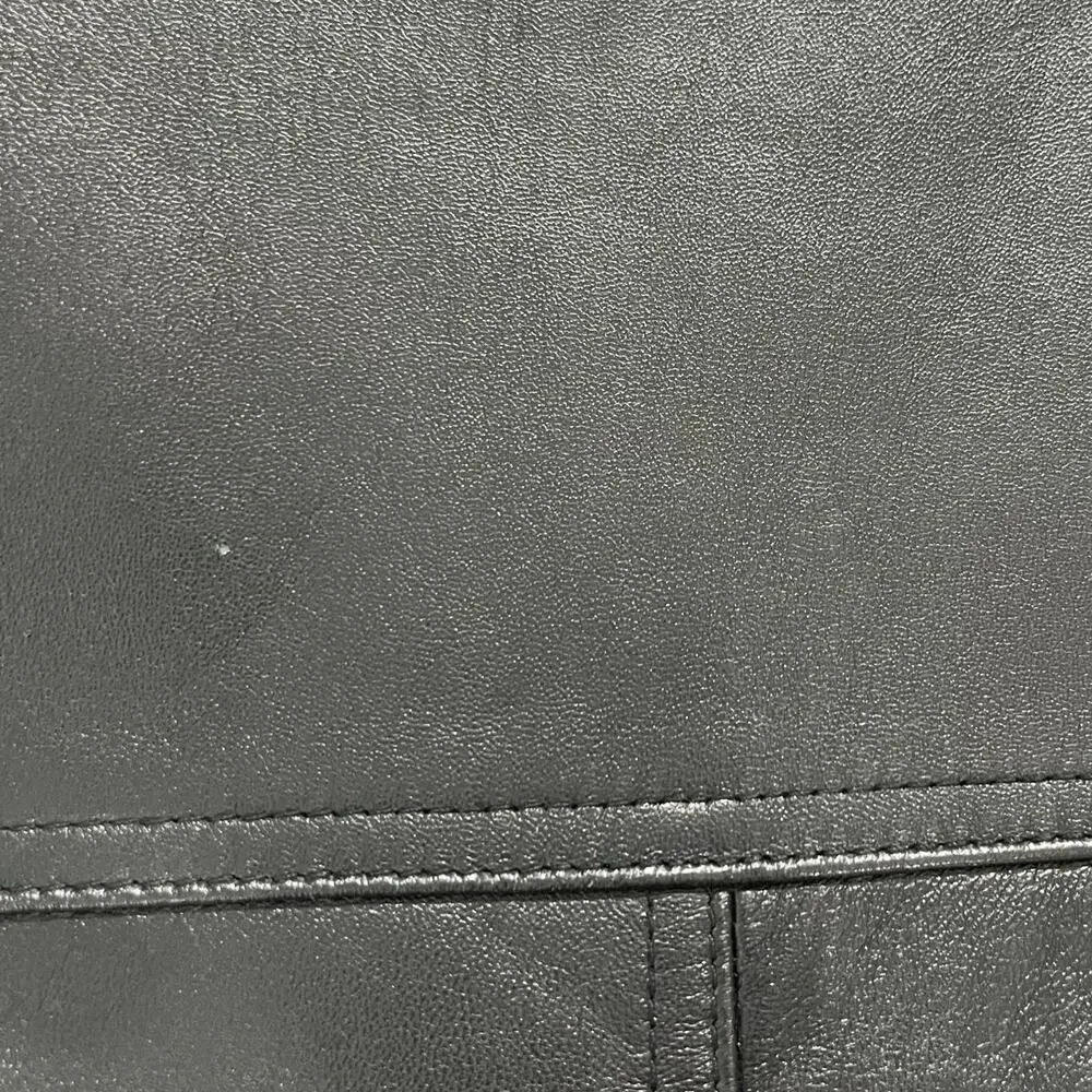 Jamie Sadock Black Leather and Leopard Faux Fur Reversible Zip up Vest Medium - Picture 12 of 16